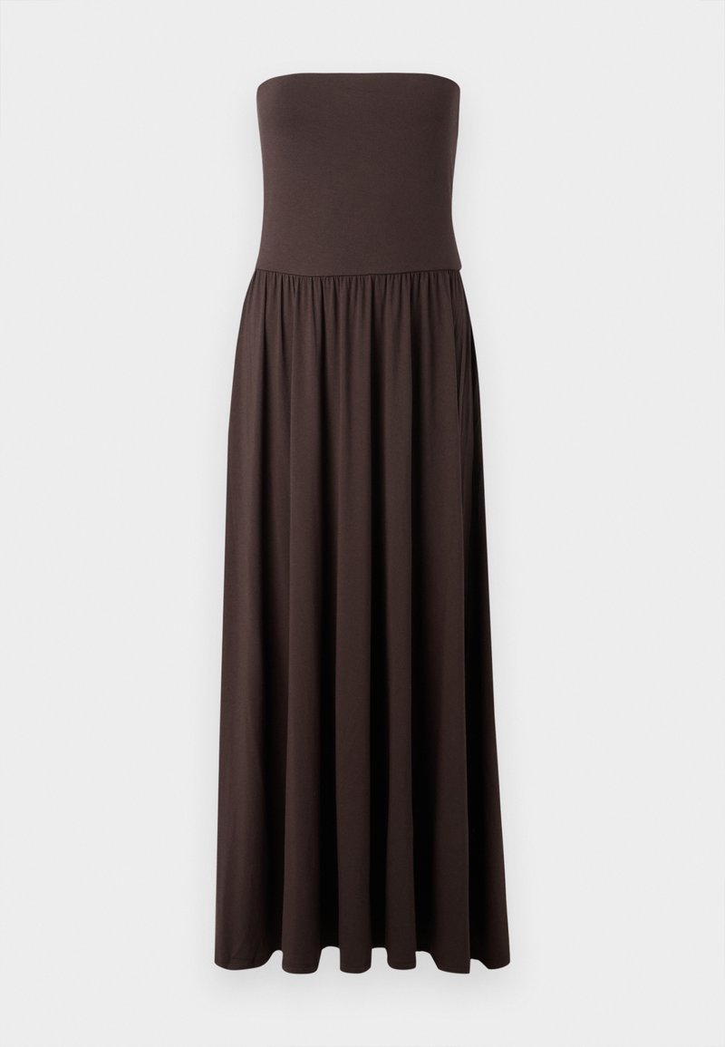 GAP - STRAPLESS DROP WAIST DRESS - Rochie din jerseu - terra brown, Extindeți