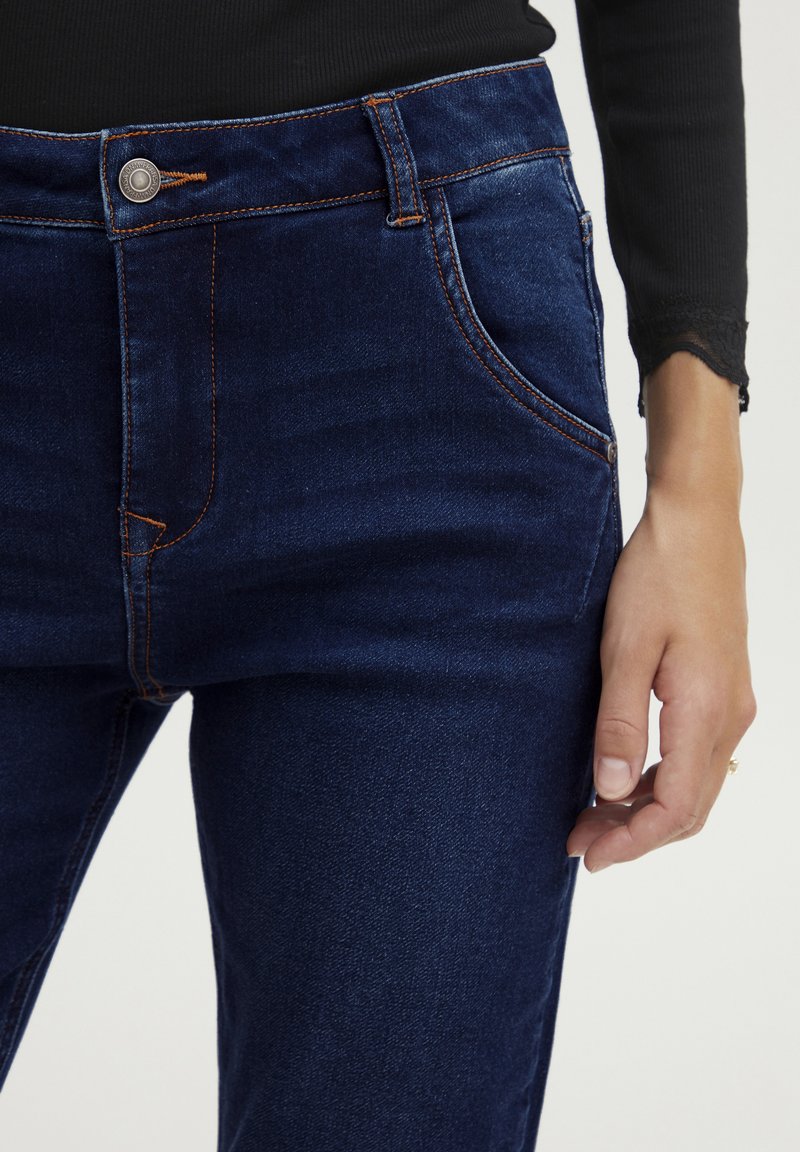 Jean Skinny Femme Indigo Rein - Taille 1 (Junior) - Noir Avec Perles Blanches - Cheville - Occasion Très Bon état