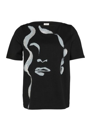 s.Oliver BLACK LABEL, MIT FRONT - T-Shirt print - schwarz
