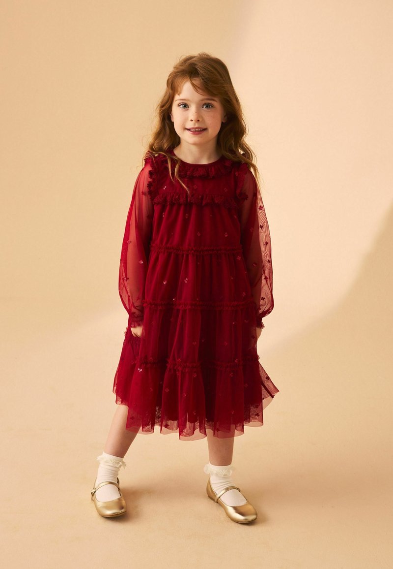 Laura Ashley SEQUIN - REGULAR FIT - Koktailové šaty/večierkové šaty - red