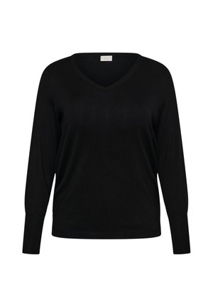 Kaffe Curve, KCLIZZY LONG SLEEVE - Strickpullover - black deep