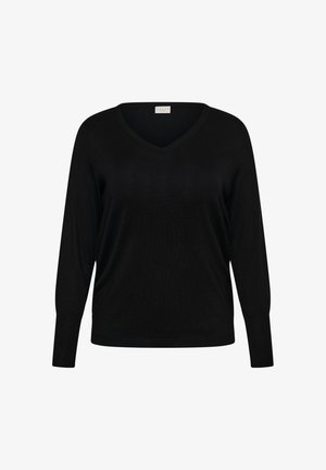 Kaffe Curve, KCLIZZY LONG SLEEVE - Strickpullover - black deep