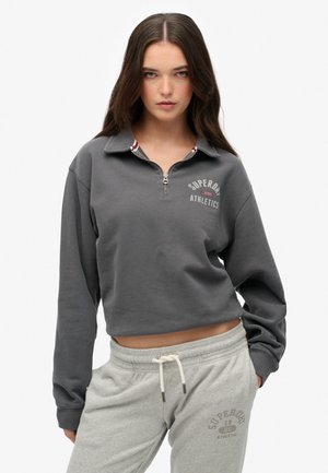 Superdry ATHLETIC COLLARED - Sweatshirt - charcoal
