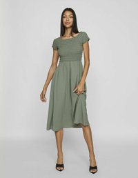 VILA MIDIKLEID KURZARM - Hverdagskjole - laurel wreath