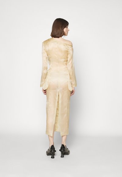 A.W.A.K.E. MODE OFF SHOULDER ORGANDY WITH POCKETS - Cocktail dress / Party dress - beige