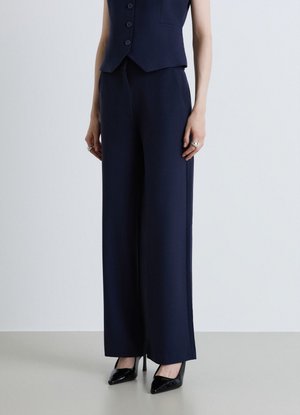 Calliope, PANTALONE LUNGO TINTA UNITA - Pantaloni - blu notte