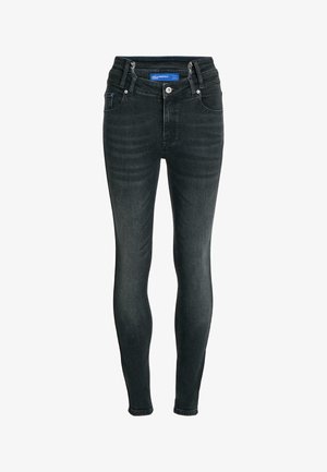 Karl Lagerfeld Jeans, HIGH-RISE CUTAWAY WAIST SKINNY - Džínsy skinny fit - washed black