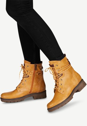 Schnürstiefelette - yellow