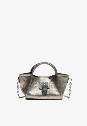 Stradivarius, MINI PADLOCK CROSSBODY BAG - Sac à main - metallic grey