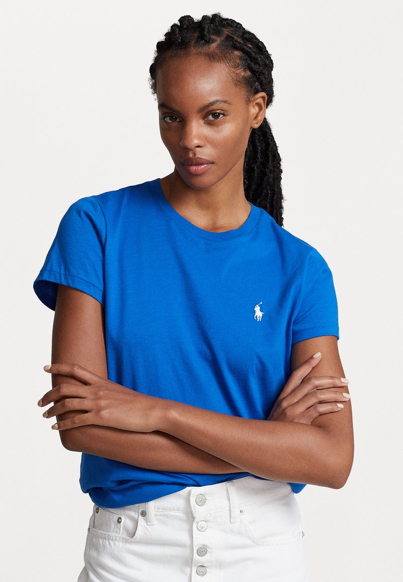 Polo Ralph Lauren COTTON JERSEY CREWNECK T-SHIRT - Lihtne T-särk - heritage blue