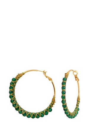 PANAREA HOOP WITH GREEN AGATE - Pendientes - green