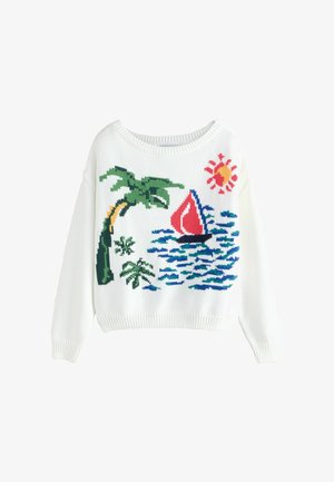 Next, Pullover - white yacht scene