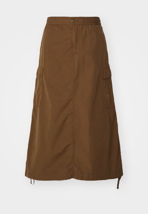 Carhartt WIP CARGO SKIRT - A-silueta svārki - chocolate rinsed