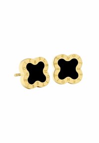 Lenoites - FOUR LEAF CLOVER - Earrings - gold coloured black Thumbnail Image 1
