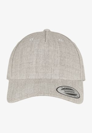 Heled hall snapback kinnas tekstureeritud kangast, struktureeritud kroon ja lame serv. Küljel on ringikujuline brändi patch.