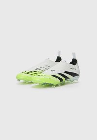 adidas Performance PREDATOR ELITE UNISEX - Chaussures de football pour terrain sec - white/core black/lucid lemon