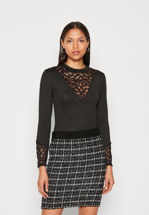 VILA VIHELLI BODYSTOCKING - Μπλούζα με μακριά μανίκια - black