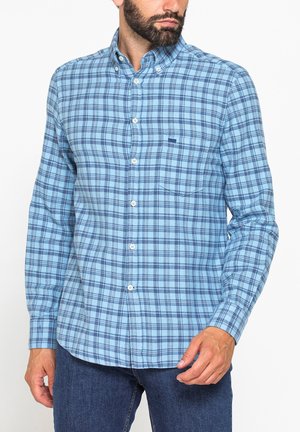 Carrera Jeans, FLANNEL SHIRT YARN-DYED - Camicia - light blue   blue checkered pattern