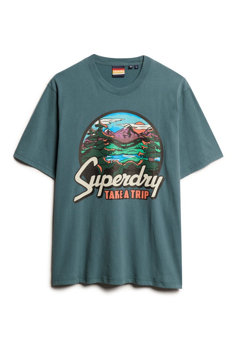 Superdry & Co T-shirt print blauw