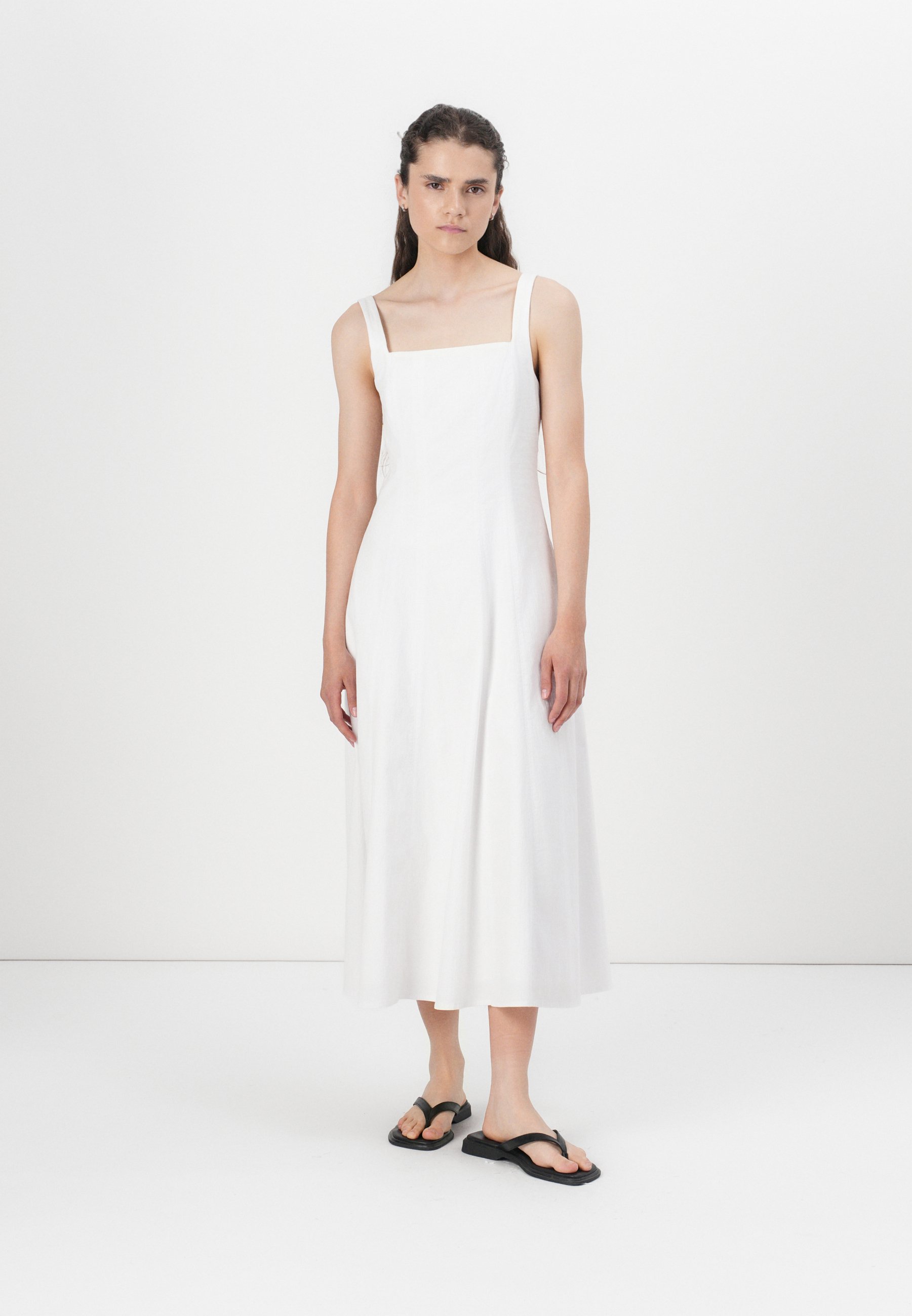 knee length dresses for ladies Women's European Cotton Off-Shoulder Midi Dress - Mila Dress main image 1