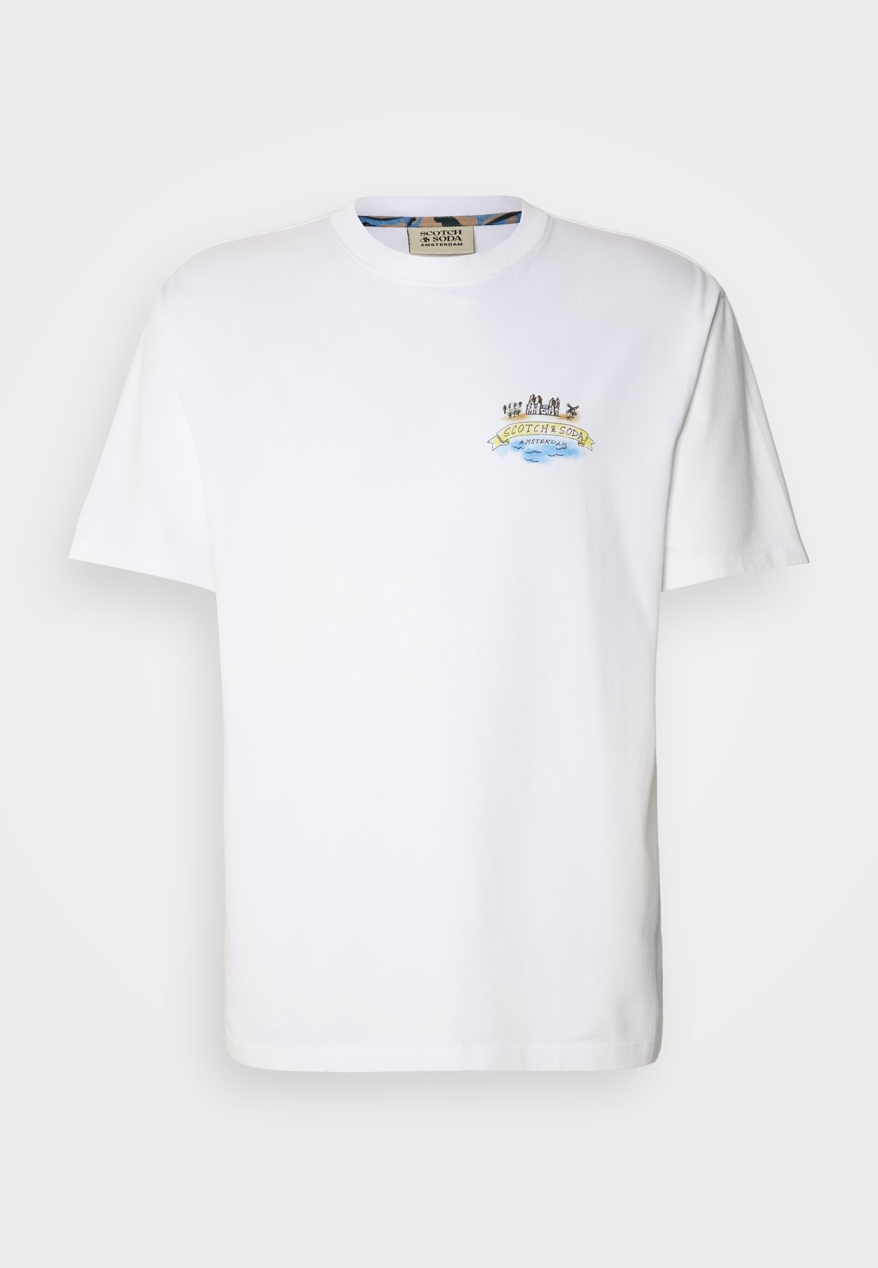 Scotch & Soda FRONT AND BACK ARTWORK - Print T-shirt - white