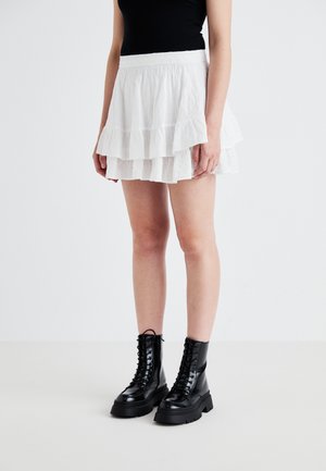 BRODERIE ANGLAISE SKIRT - Mini sijonas - white