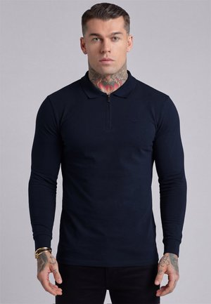SIKSILK, LS ZIP  - Polokošeľa - navy