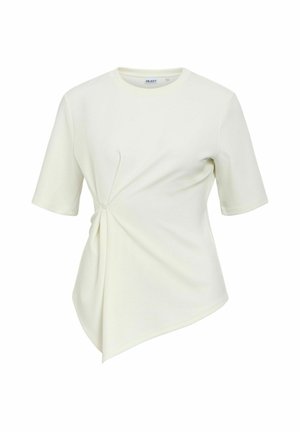 Object, T-SHIRT ASYMMETRIC RUCHED - T-shirt imprimé - white