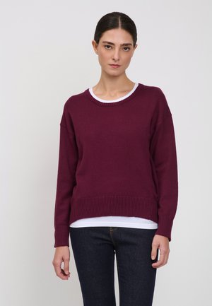 INFLUENCER, INFLUENCER PULLOVER SLOUCHY PULLOVER - Jersey de punto - plum