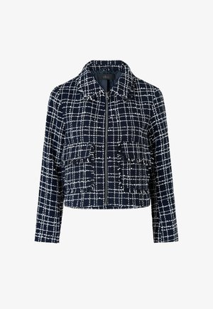 Ellos Collection, KASTENFÖRMIGE AUS TWEED - Lichte jas - blaue farbe