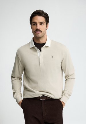 Polo Club, POLOSHIRT MAN RIGBY GO POLO LS HEAVY JERSEY LONG SLEEVE REGULAR FIT - Polo - beige