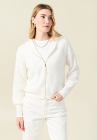 BONOBO Jeans LANGÄRMELIGE MIT KAPUZE - Cardigan - ecru