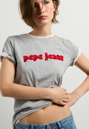 Pepe Jeans, PEPE JEANS PRINT T-SHIRT BENILDA - T-shirt imprimé - marl grey