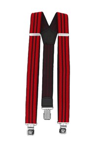 Unausgewählt, rot mit schwarzen streifen