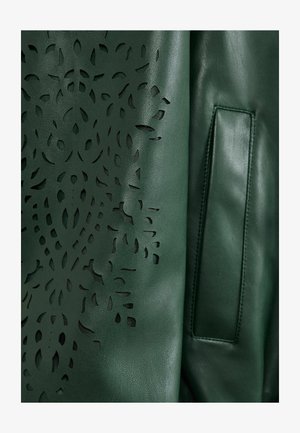 Love & Roses, Imiteret læderjakke - forest green