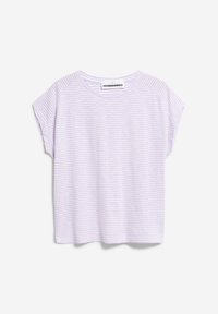 ARMEDANGELS OFELIAA LOVELY STRIPES - Camiseta estampada - lavender light oatmilk