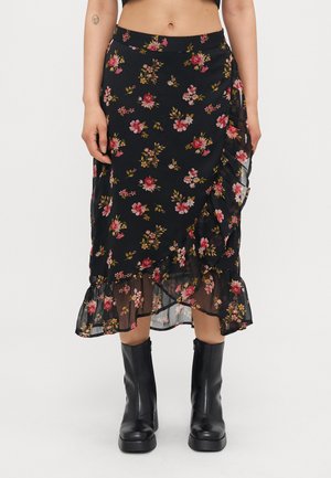 Vero Moda Petite VMSMILLA WRAP SKIRT - Wrap skirt - black