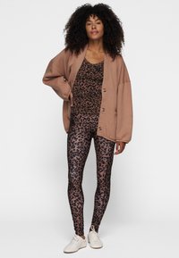 10DAYS WRAPPER LEOPARD - Top - dark fudge