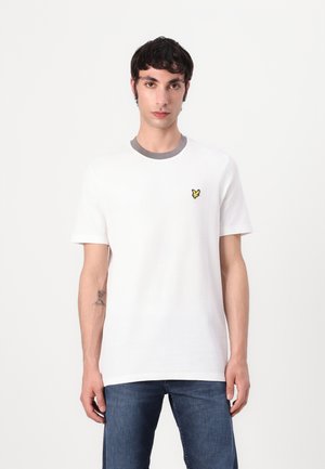 CONTRAST COLLAR - T-shirt - bas - white