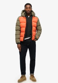 Superdry & Co PUFFER - Vinterjakker - khaki colourblock