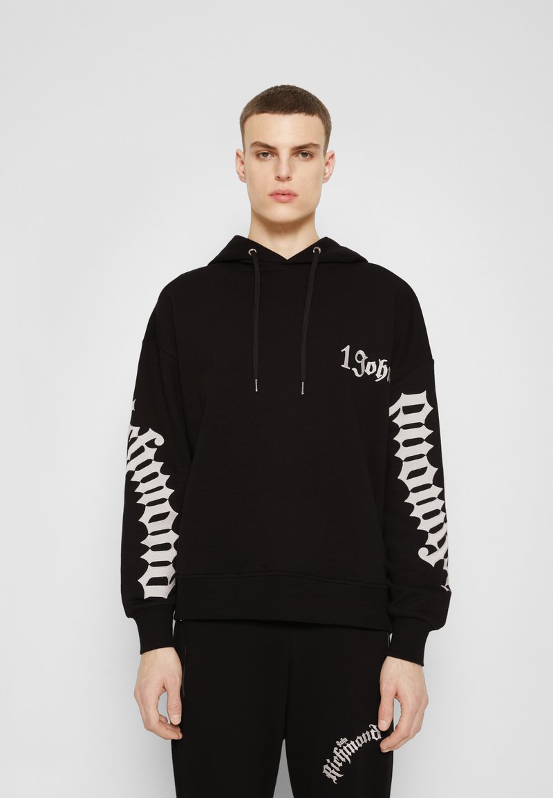 John Richmond WINUB HOODIE GRUNGE - Sweatshirt - black - Zalando.ie
