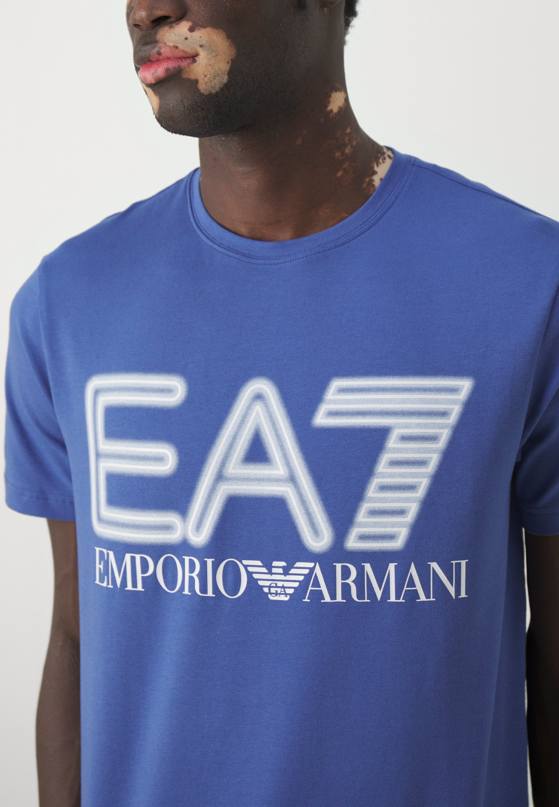 EA7 Emporio Armani - T-shirt z nadrukiem/niebieski - Zalando.pl