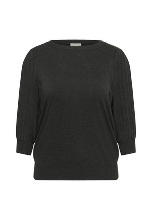 Kaffe Curve, KCLONI 3/4 SL KNIT PULLOVER - Strickpullover - dark grey melange
