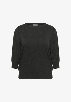 Kaffe Curve, KCLONI 3/4 SL KNIT PULLOVER - Strickpullover - dark grey melange