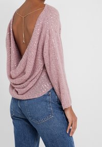 Patrizia Pepe Stickad tröja - light pink