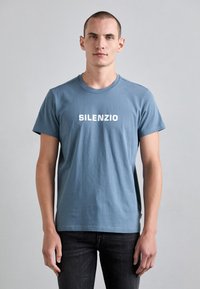 ASPESI SILENZIO Print T-shirt avio/blue