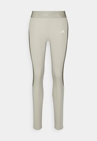 Leggings - putty grey/white