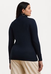 Lauren Ralph Lauren Woman SILK BLEND TURTLENECK SWEATER - Džemper - navy
