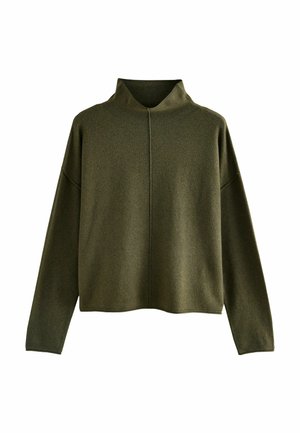 REGULAR FIT - ROLL EDGE HIGH NECK. - Pulóver - khaki green
