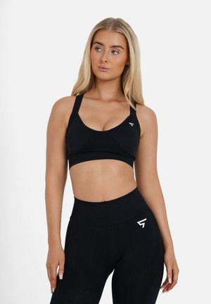 SQUATPROOF LEGACY SEAMLESS CROSS BACK - Medium support sports bra - black